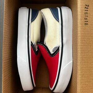 VANS Toddler Size 11 Color Block Slip Ons